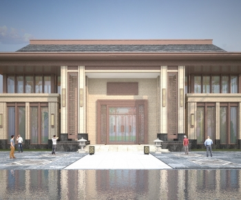 New Chinese Style Appearance Of Commercial Building-ID:220026979