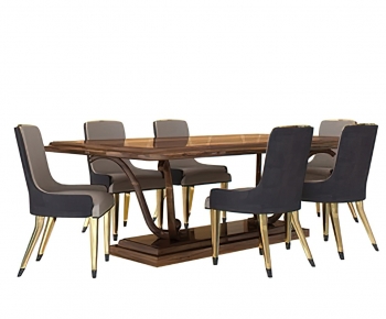 Simple European Style Dining Table And Chairs-ID:691975123