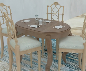 American Style Dining Table And Chairs-ID:878289945