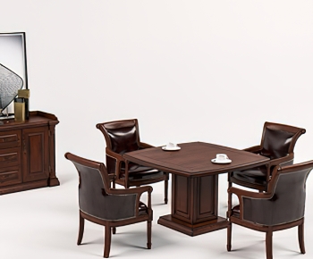 European Style Dining Table And Chairs-ID:301909458