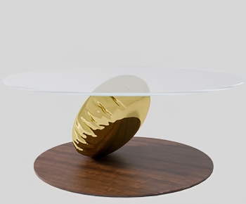 现代实木玻璃餐桌-ID:234369995