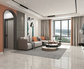 Modern A Living Room-ID:506831881