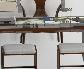 New Chinese Style Computer Desk And Chair-ID:752702008