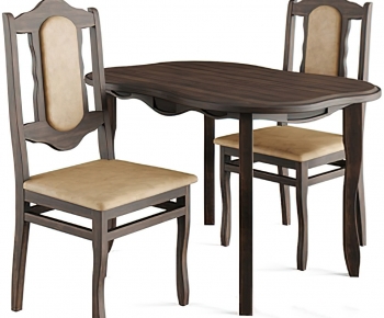 中式实木餐桌椅组合-ID:464457996