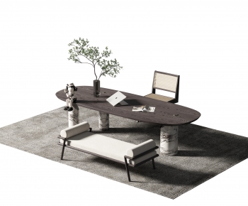 Modern Computer Desk And Chair-ID:479700093