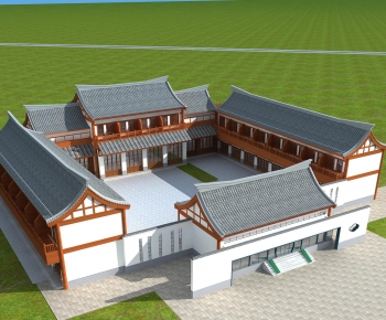 Chinese Style Architectural Bird's-eye View Planning-ID:987005006