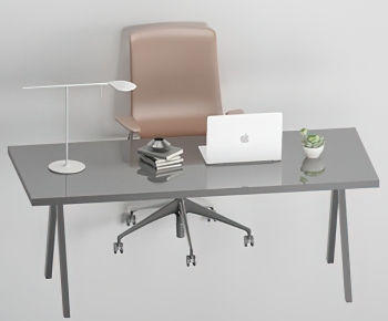 Modern Computer Desk And Chair-ID:194544081