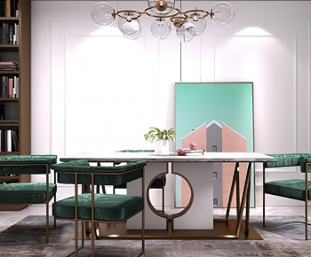 Modern Dining Table And Chairs-ID:978354931