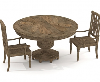 European Style Dining Table And Chairs-ID:473951107