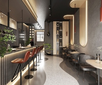 现代咖啡厅3D模型