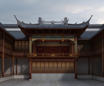 中式古建戏台-ID:295104037