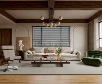 Wabi-sabi Style A Living Room-ID:683077105