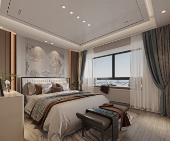 New Chinese Style Bedroom-ID:213155039