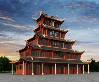 Chinese Style Tower-ID:689553986