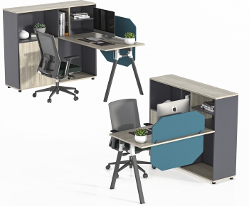 Modern Office Desk And Chair-ID:651981128