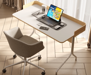 Modern Computer Desk And Chair-ID:558629024