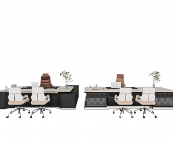 Modern Office Desk And Chair-ID:963680984