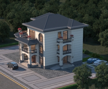 New Chinese Style Detached Villa-ID:370551117