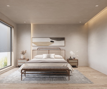 Modern Wabi-sabi Style Bedroom-ID:980548994