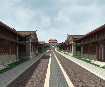 Chinese Style Ancient Architectural Buildings-ID:442540881