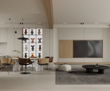 Modern Wabi-sabi Style A Living Room-ID:770675908
