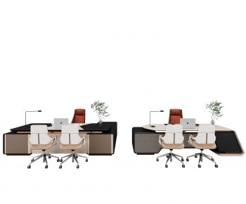 Modern Office Desk And Chair-ID:599610869