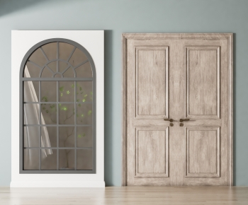 Simple European Style Double Door-ID:332190992