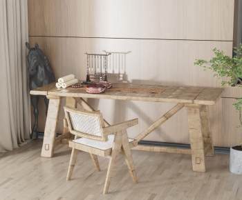 Nordic Style Computer Desk And Chair-ID:786711935