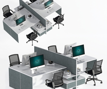 Modern Office Desk And Chair-ID:691200026