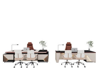 Modern Office Desk And Chair-ID:128786094