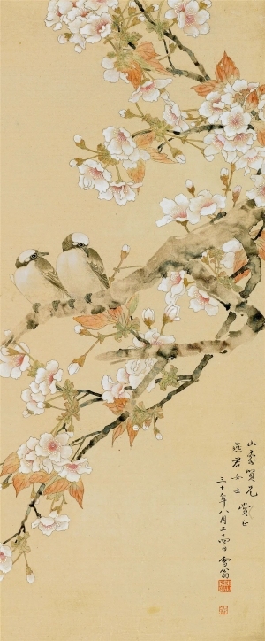 中式国画工笔花鸟画-ID:5721645