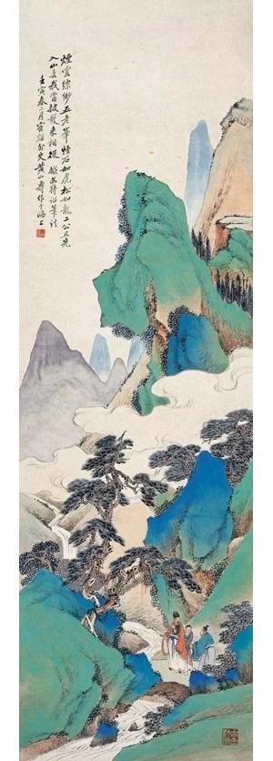 中式国画山水画卷挂画-ID:5721657