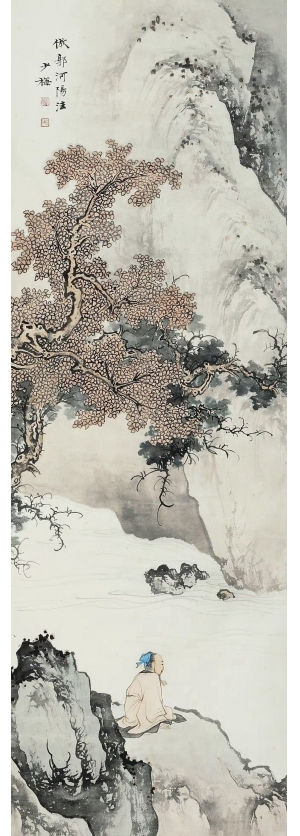 中式国画山水画卷挂画-ID:5721690