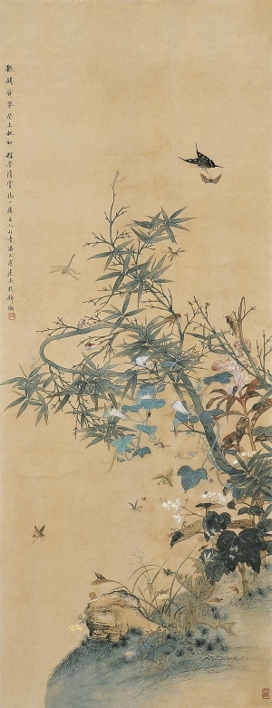 中式国画山水画卷挂画-ID:5721702