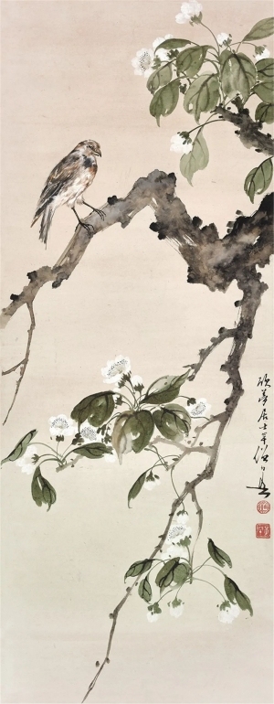 中式国画花鸟画卷挂画-ID:5721712