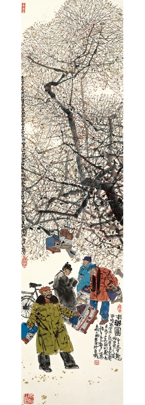 中式国画山水画卷挂画-ID:824599034