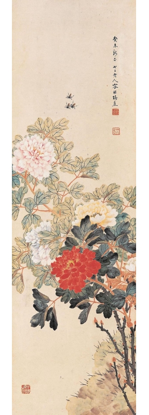 中式国画山水画卷挂画-ID:571407087