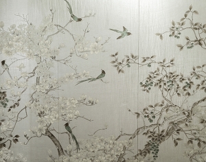 中式屏风画背景墙画-ID:436655048