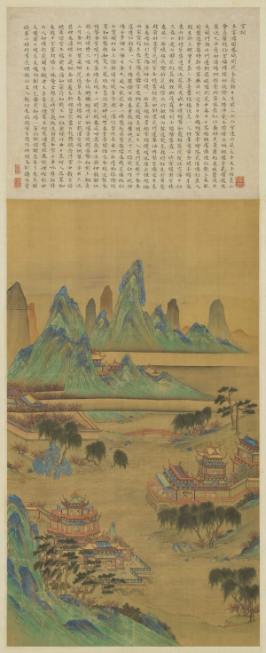 中式屏风画背景墙画-ID:260585076