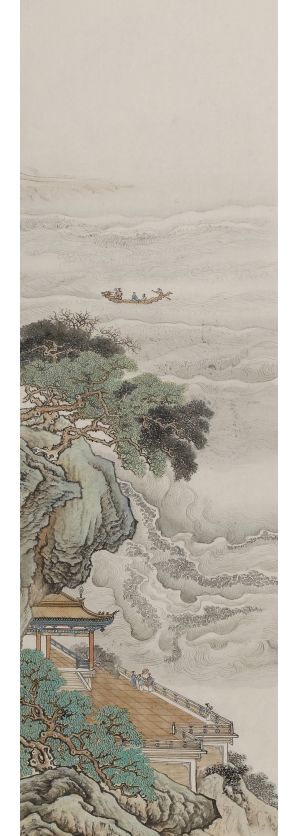 中式屏风画背景墙画-ID:154087073