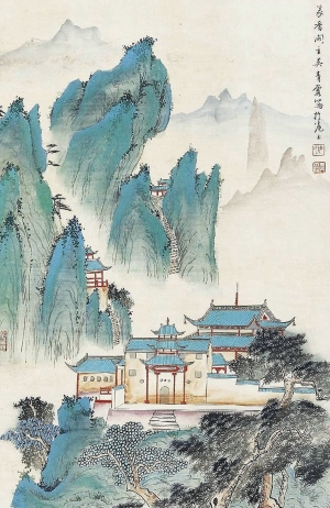 中式屏风画背景墙画-ID:998466971