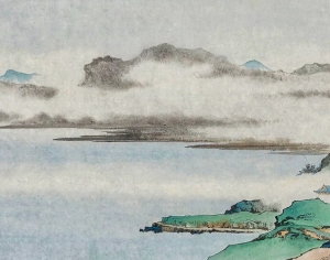 中式屏风画背景墙画-ID:104674103