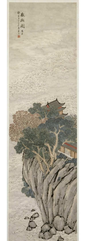 中式屏风画背景墙画-ID:178190958