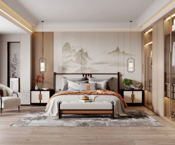 New Chinese Style Bedroom-ID:822264914