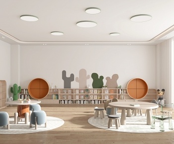 现代儿童阅览室3D模型