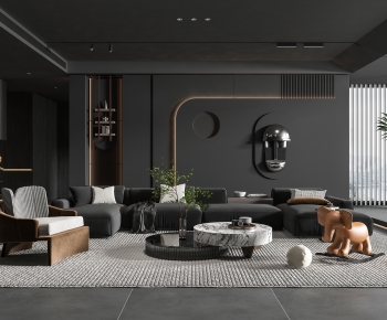 Modern A Living Room-ID:942595016