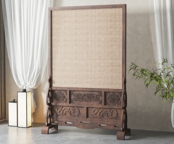 New Chinese Style Wooden Screen Partition-ID:754790391