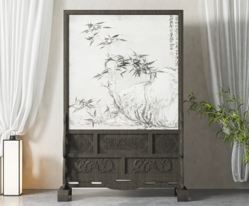 New Chinese Style Wooden Screen Partition-ID:775546075