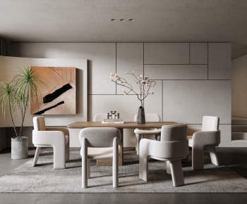 Modern Wabi-sabi Style Dining Room-ID:587562086