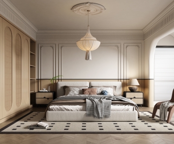 French Style Wabi-sabi Style Bedroom-ID:308995016